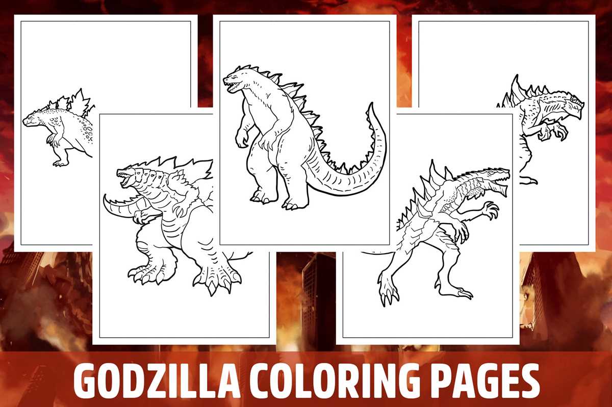 godzilla printable coloring pages