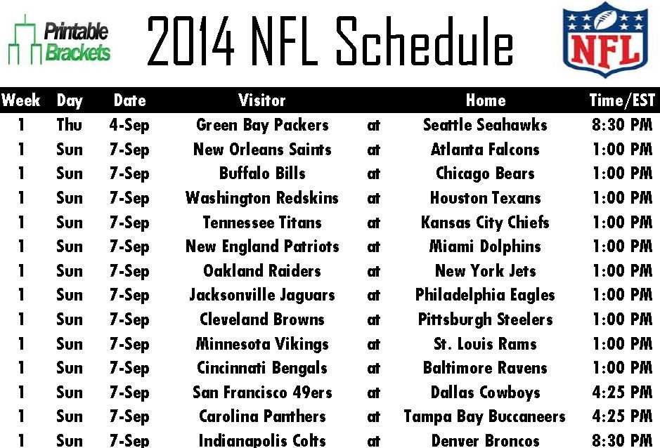 week 7 nfl schedule printable