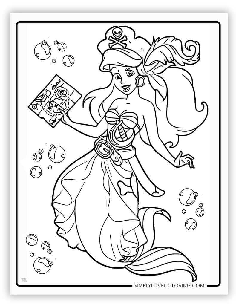 little mermaid coloring pages printable