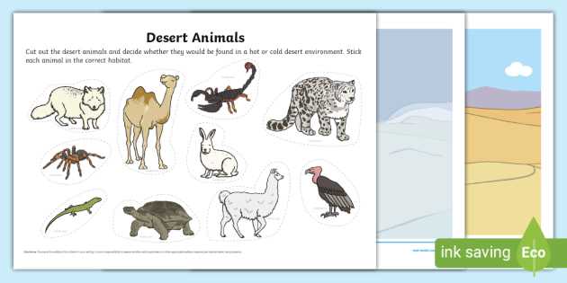 desert animals printables