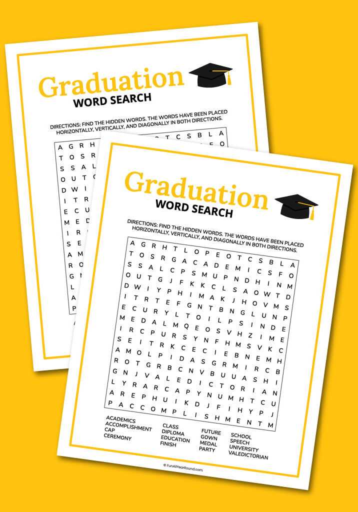 graduation games printable