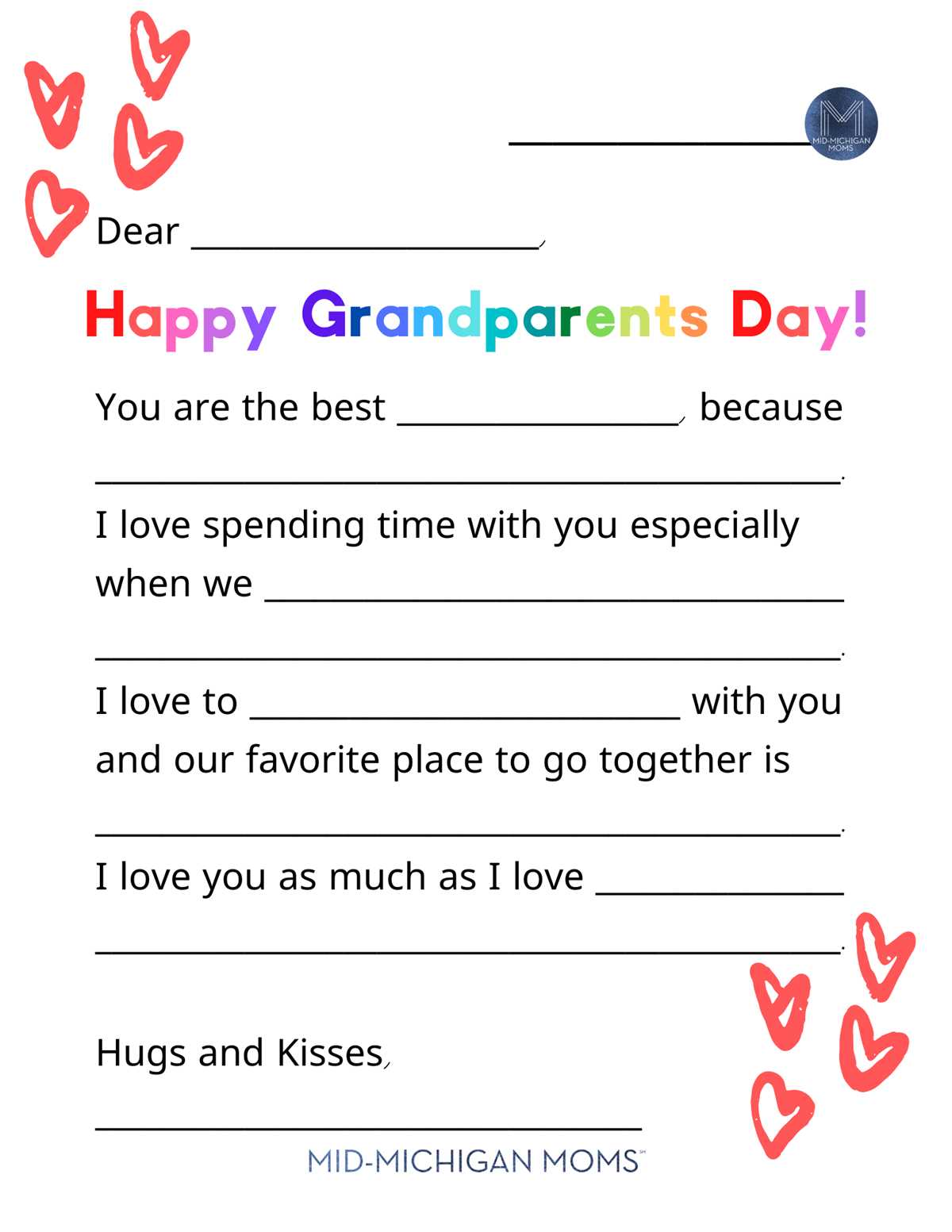 grandparents day free printables