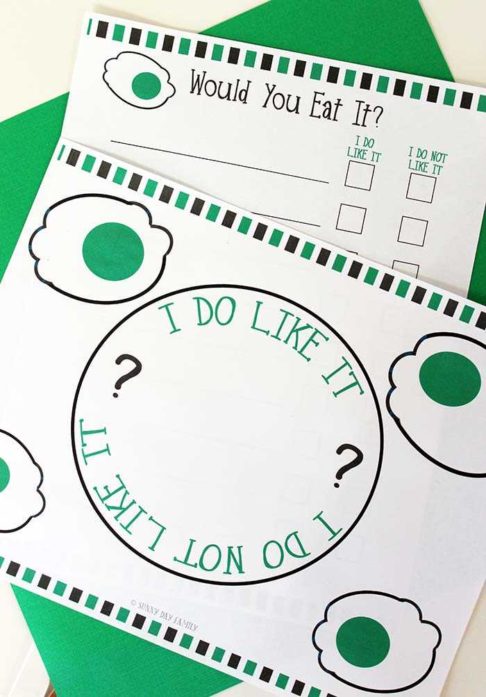 green eggs and ham free printables
