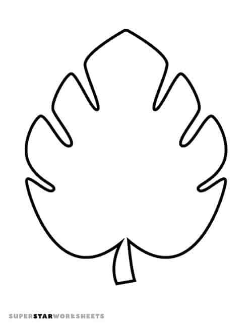 green leaf template printable