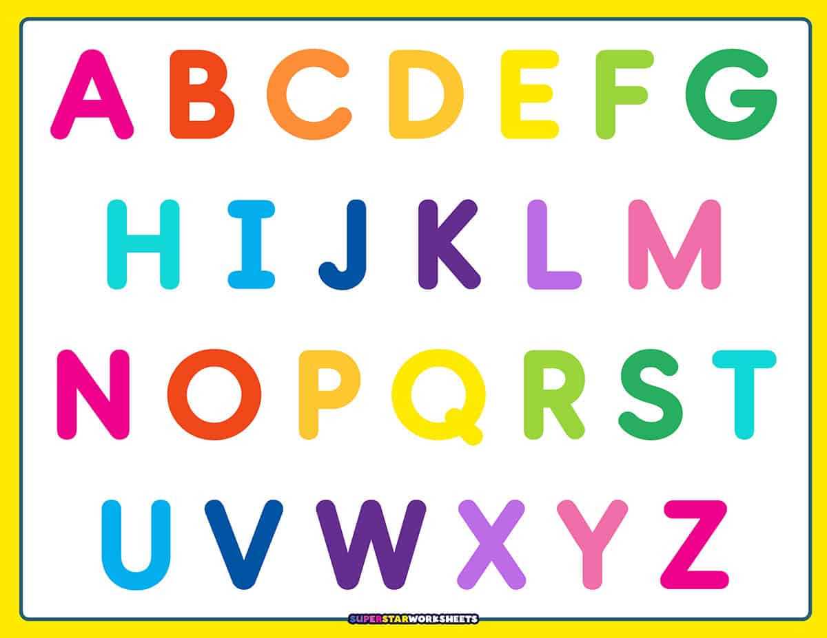 printable a to z alphabet