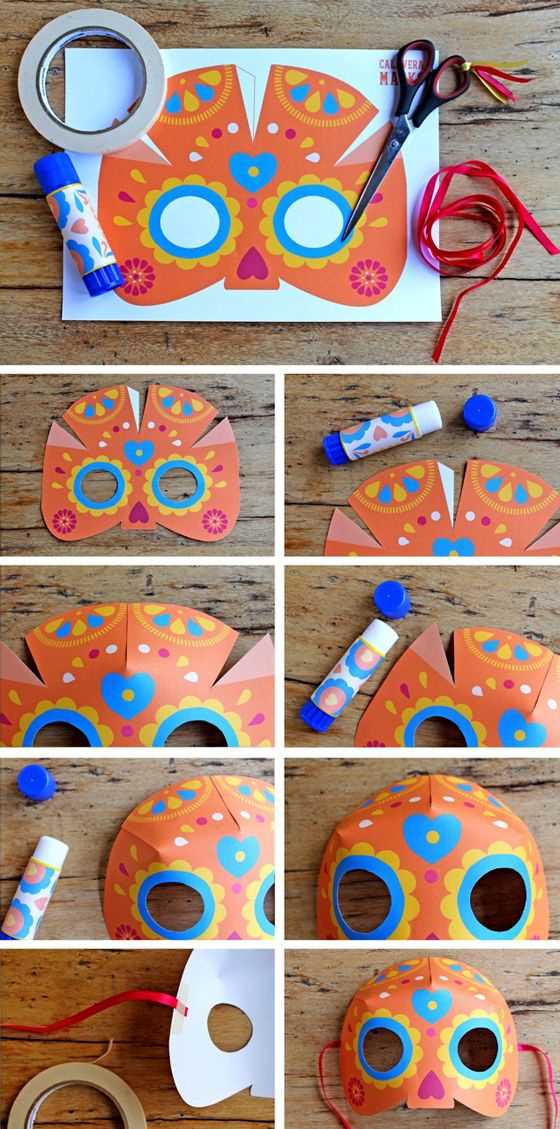 printable day of the dead mask template