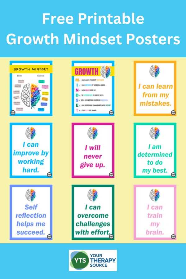 growth mindset free printables
