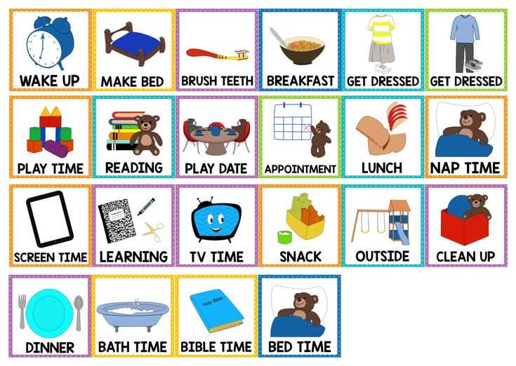 free printable visual schedule icons