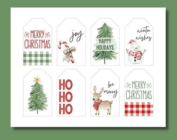 free holiday printable gift tags