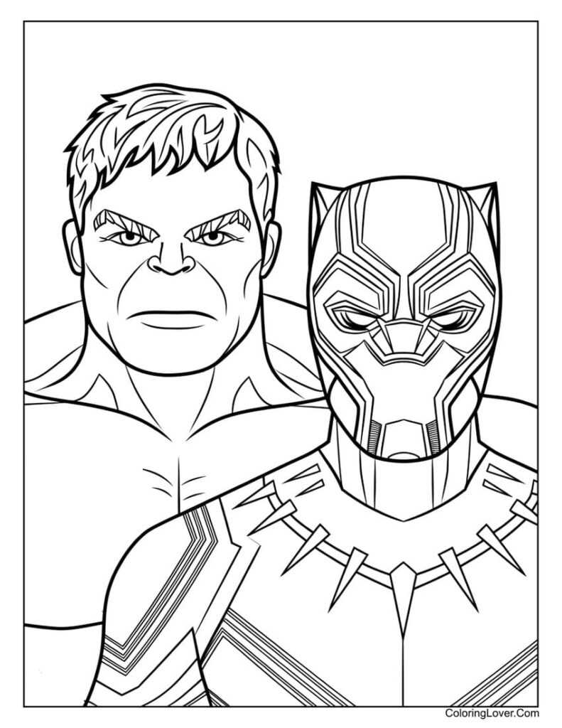 hulk colouring pages printable