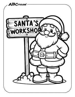 santa coloring sheets printable