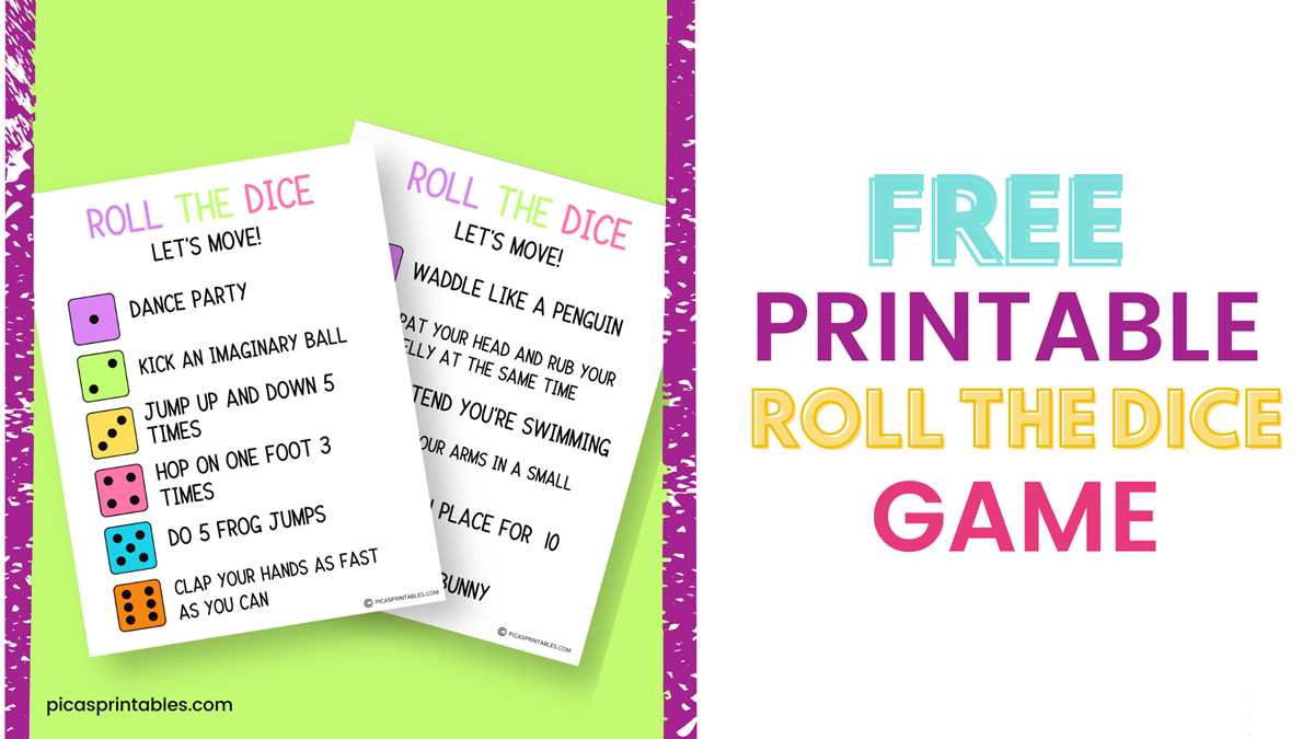 printable dice games