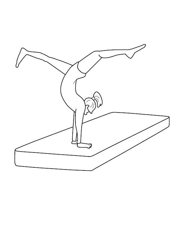 gymnastics coloring pages free printable