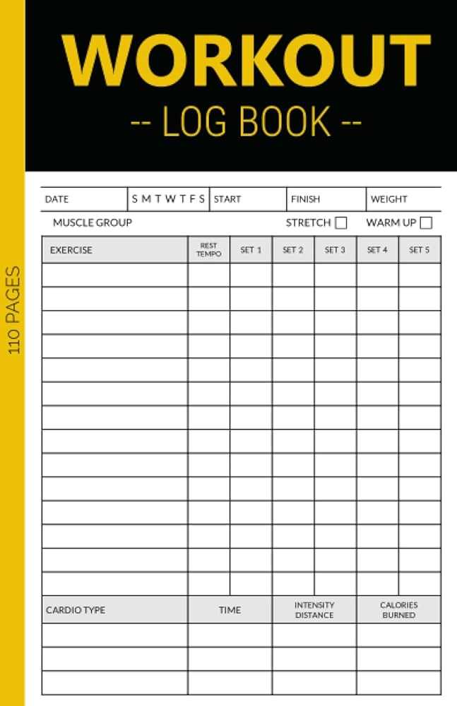 free printable workout logs