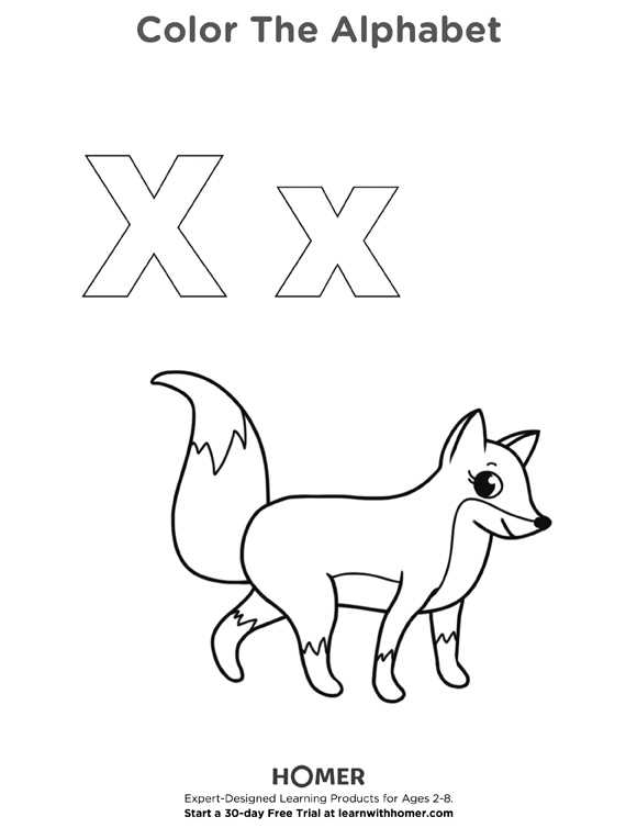 letter x printables