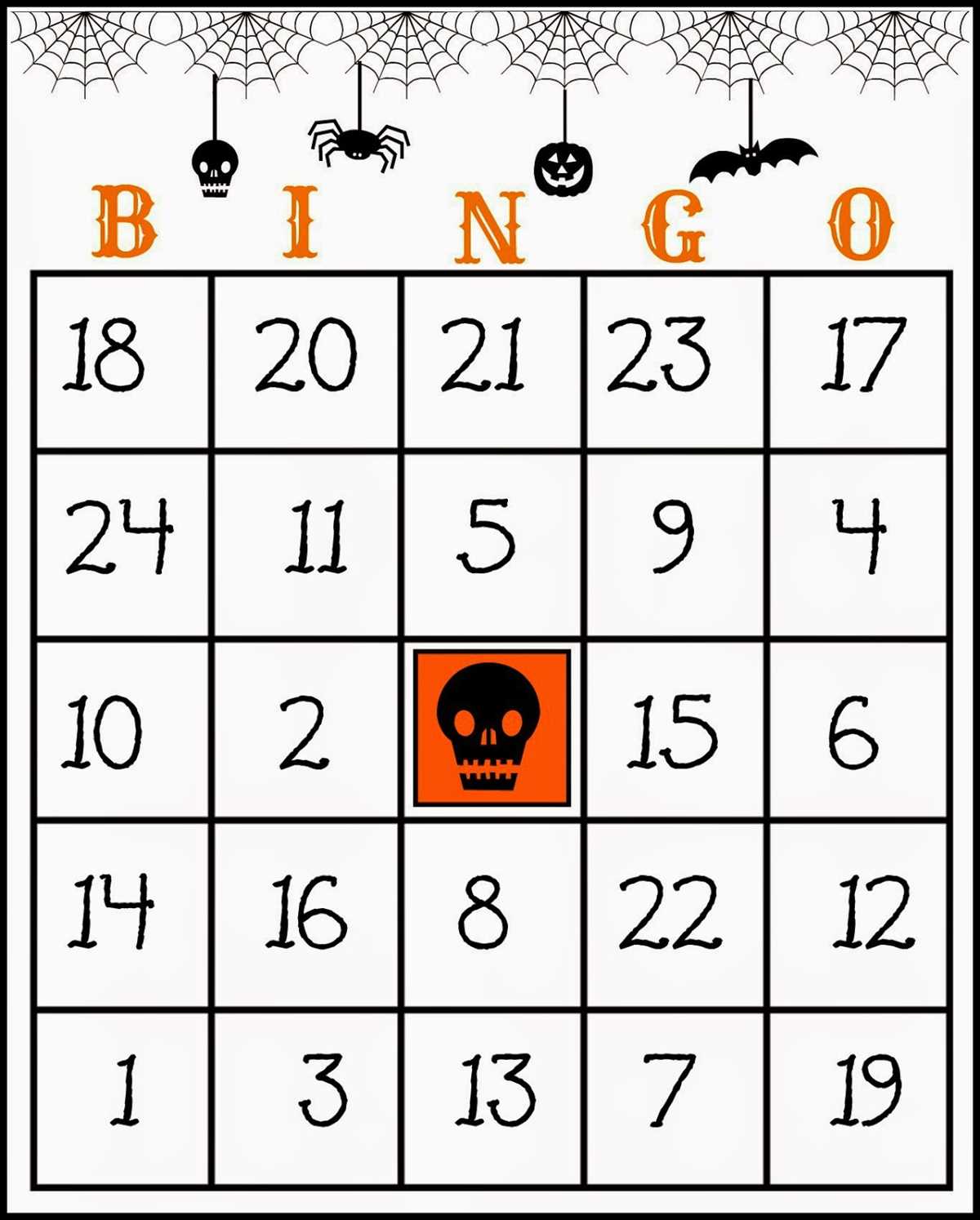 halloween printable bingo cards