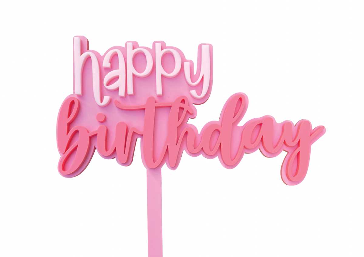happy birthday cake topper printable