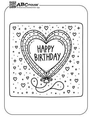 happy birthday printable coloring pages