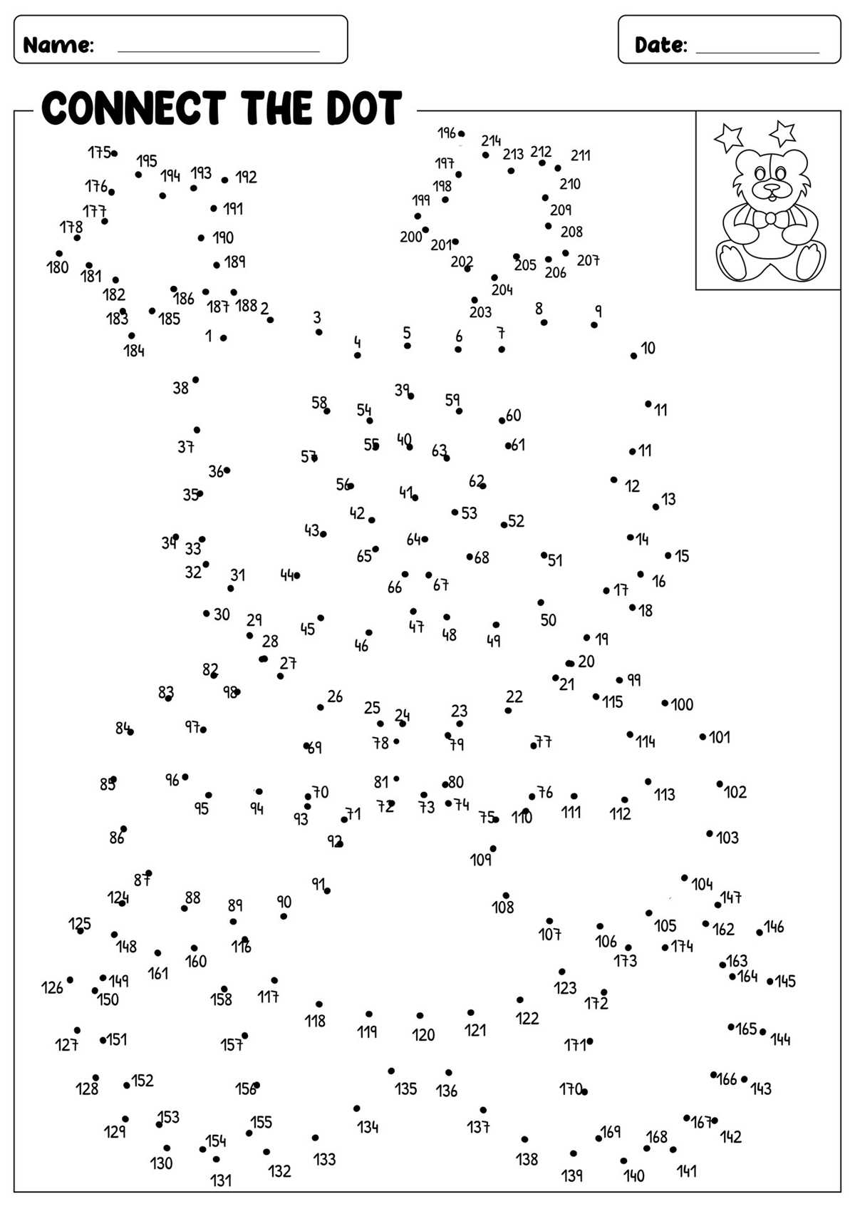 hard dot to dot printables free