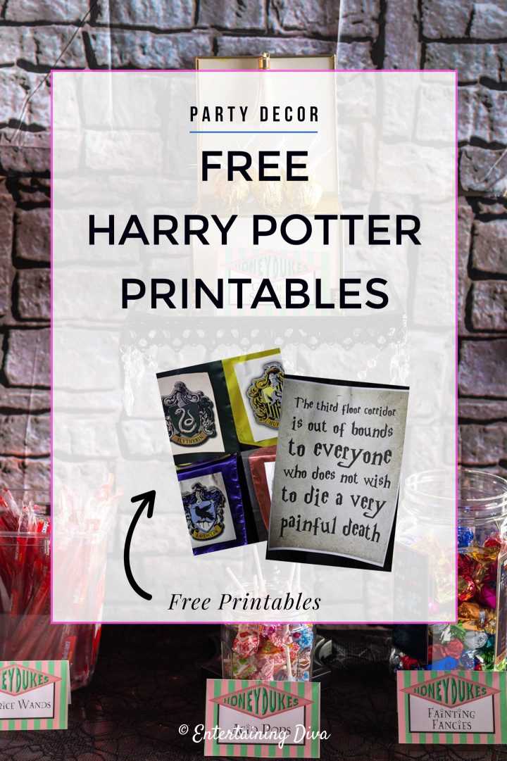 harry potter free printable posters