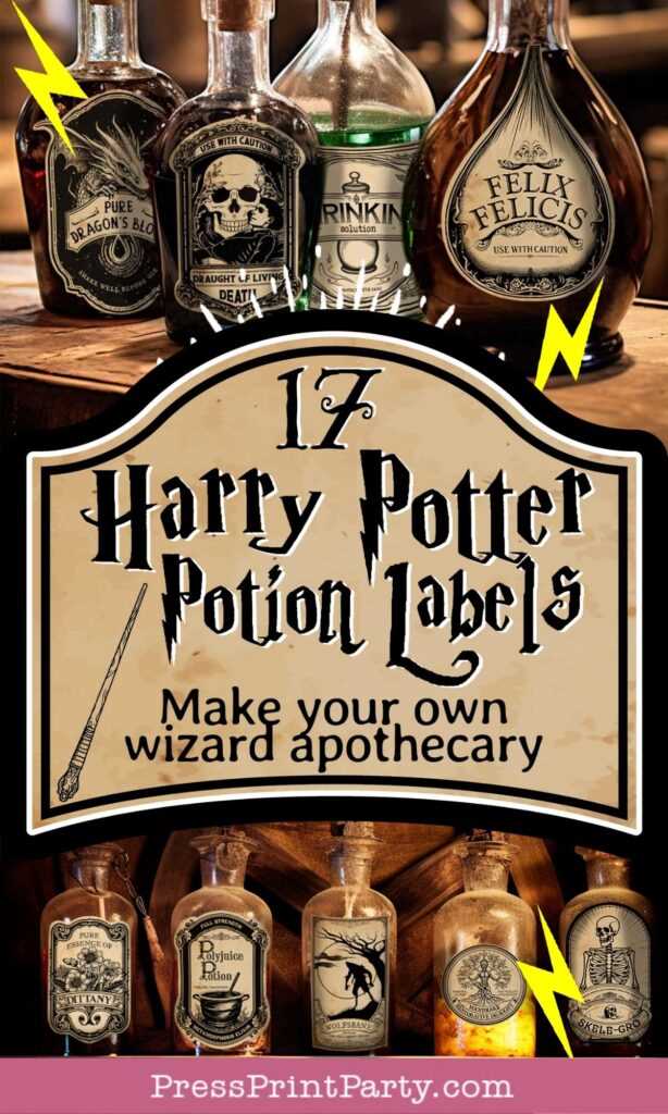 harry potter potion labels free printable