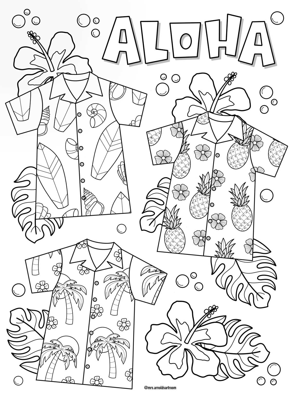hawaiian shirt printable