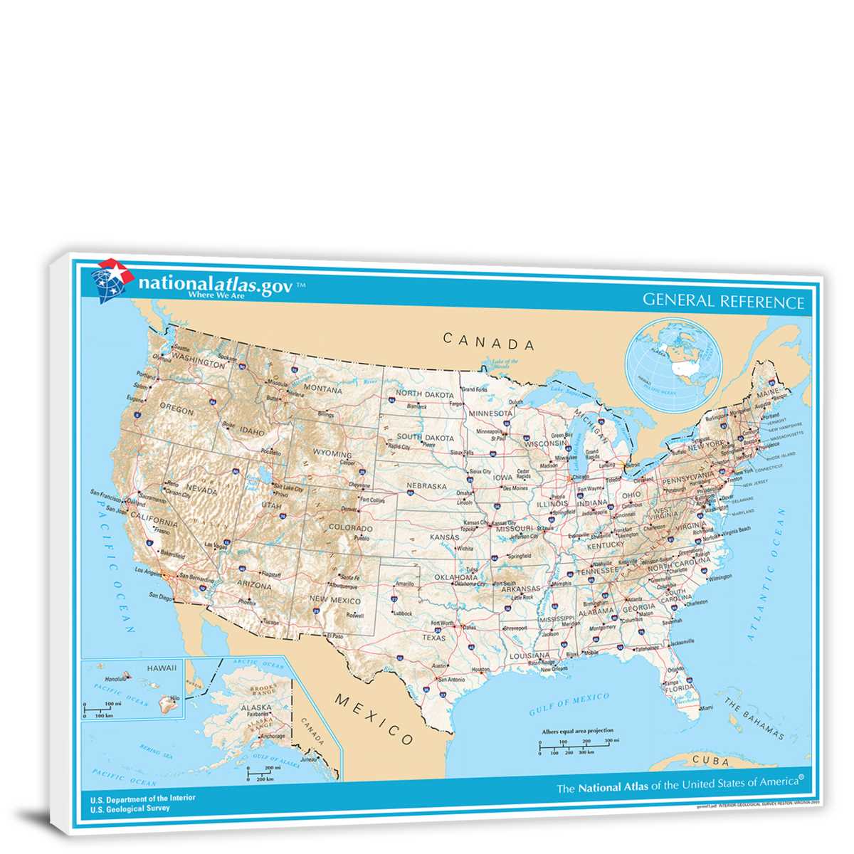 big printable map of the united states