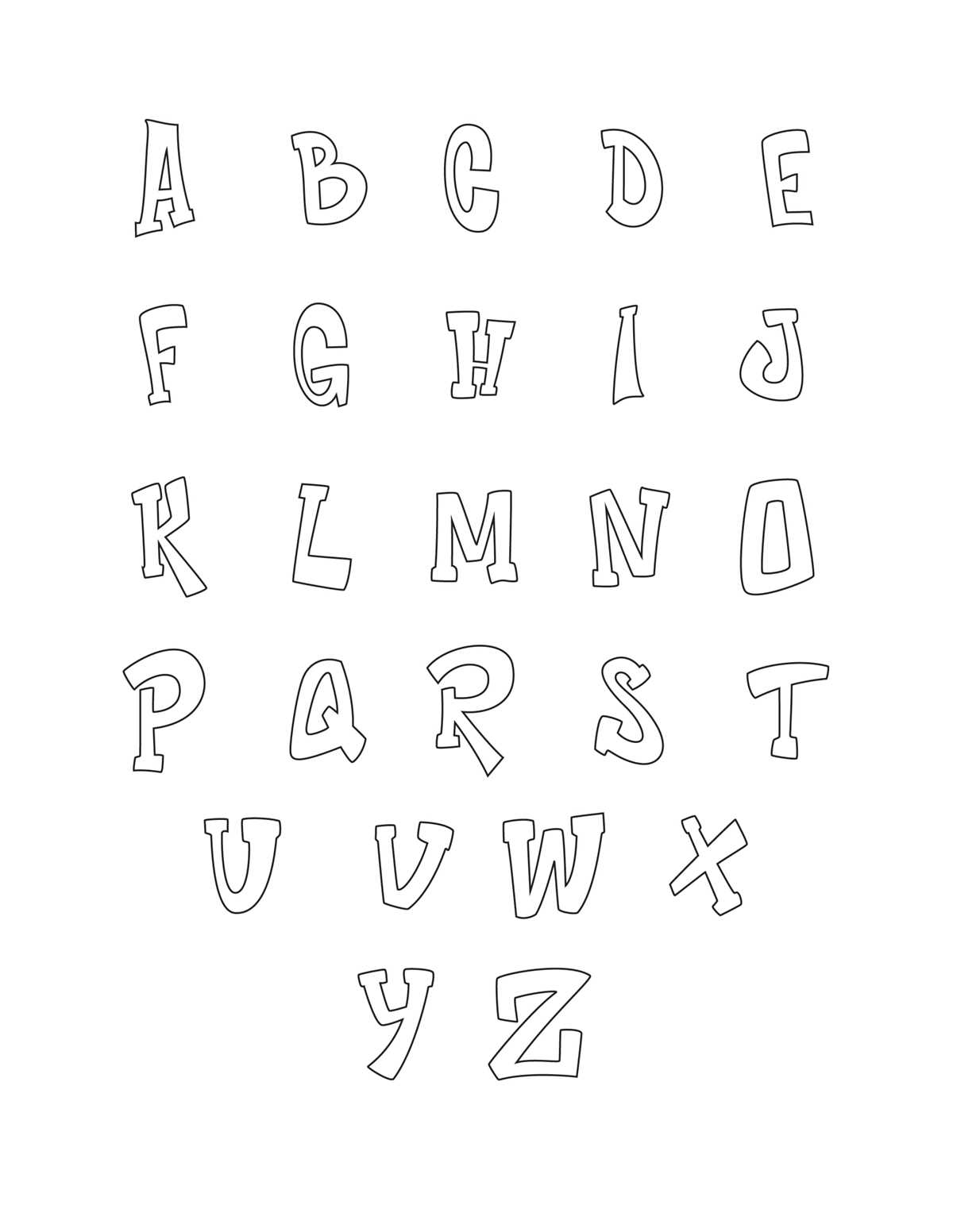 printable graffiti alphabet letters