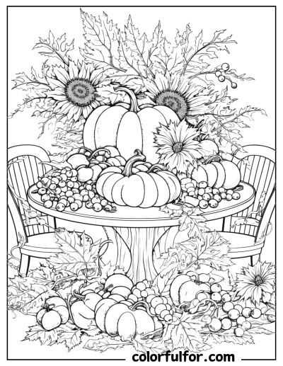 free coloring thanksgiving pages printable