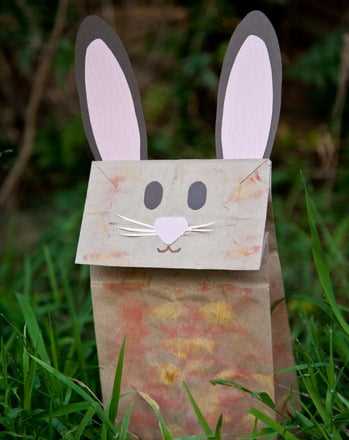 free printable paper bag bunny puppet templates
