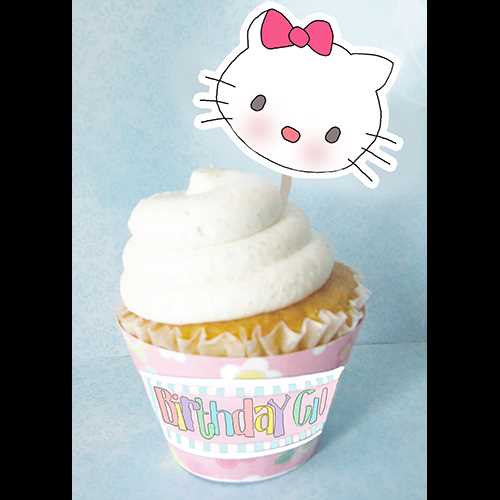 hello kitty cupcake toppers printable