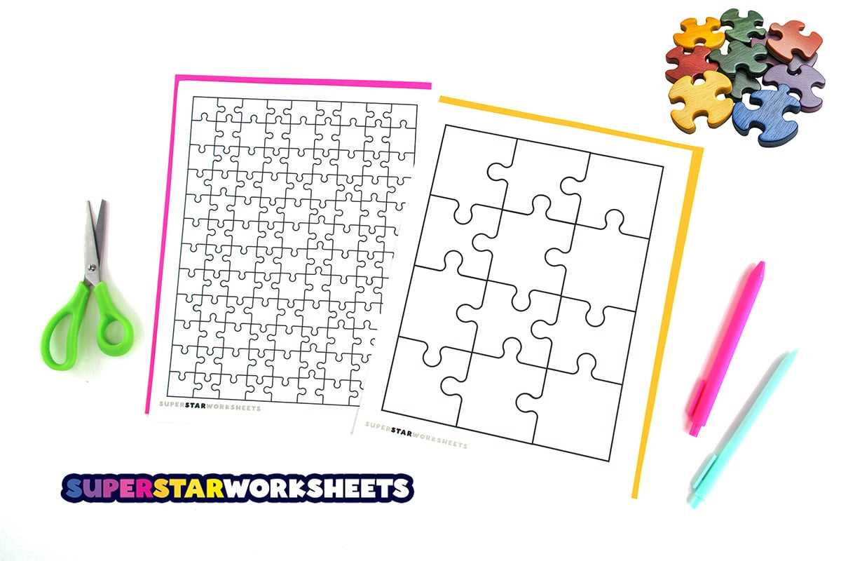 fit together full page printable puzzle piece template