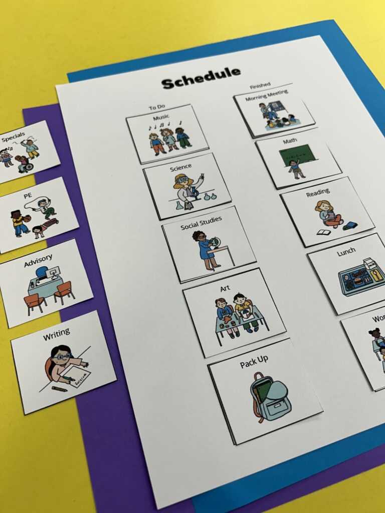 autism visual schedule printables free