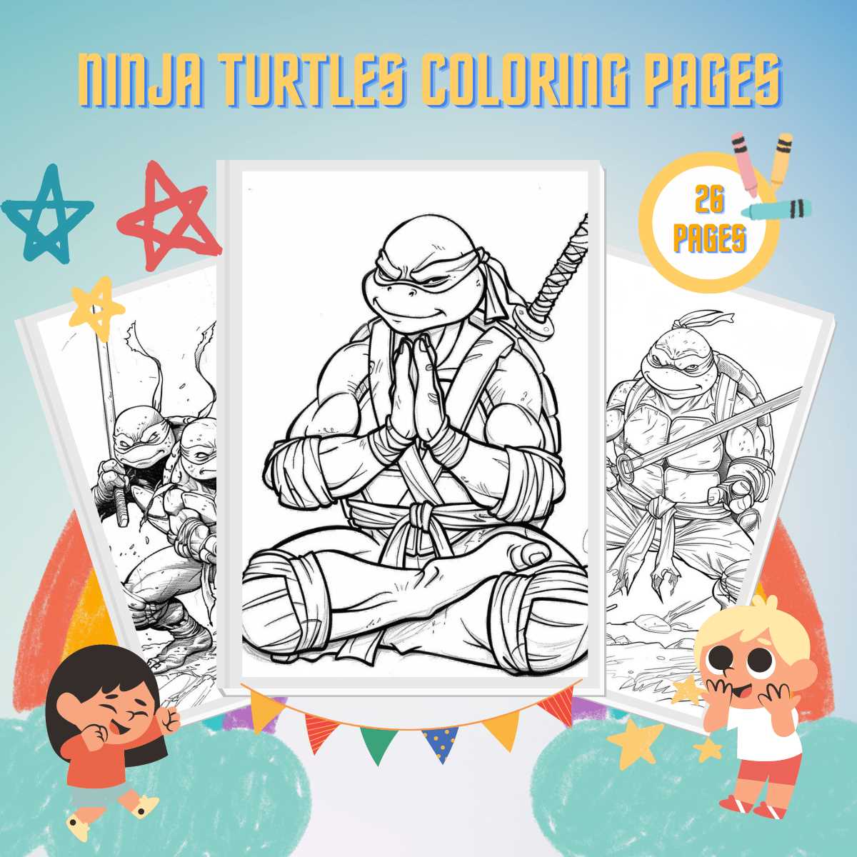 ninja turtles free printable coloring pages