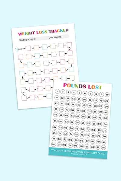 weight loss printable tracker