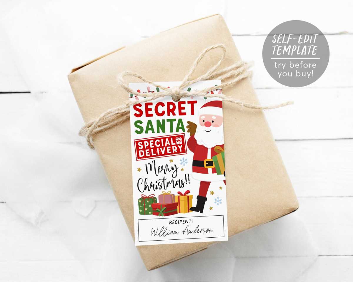 secret santa gift tags free printable