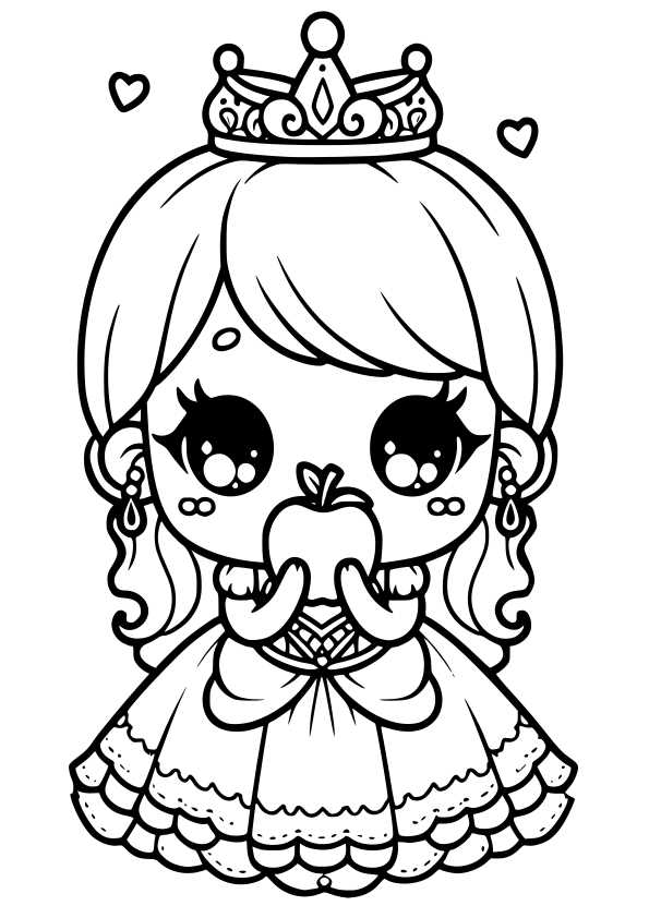 princess color pages printable
