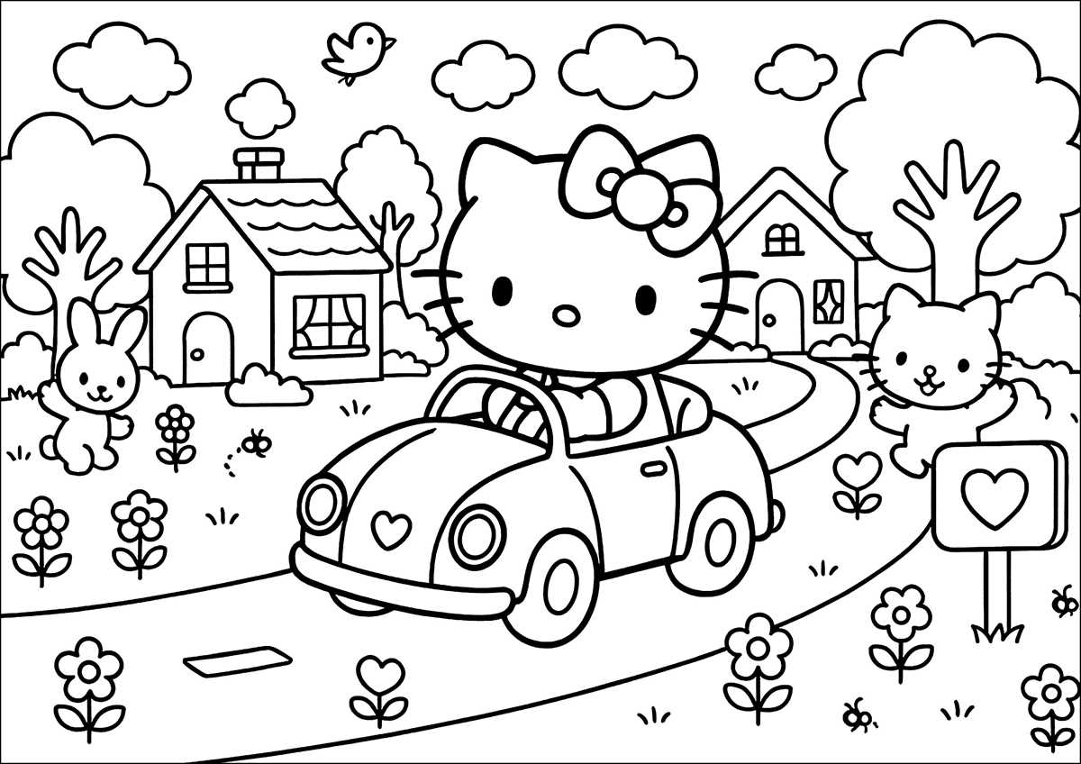 hello kitty printable coloring sheets