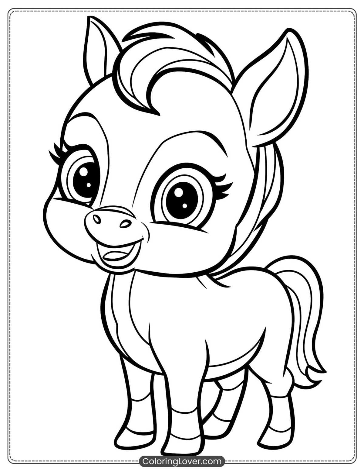 horse coloring printable