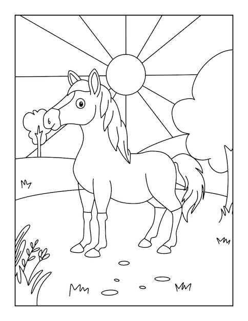 horse coloring printable
