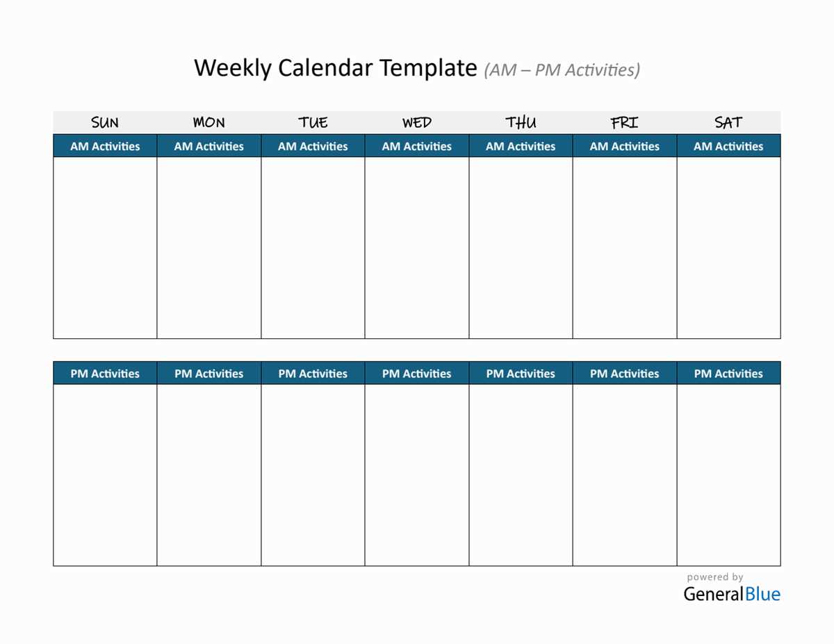 hourly weekly planner printable