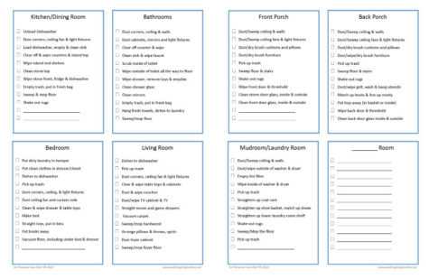 housework checklist printable