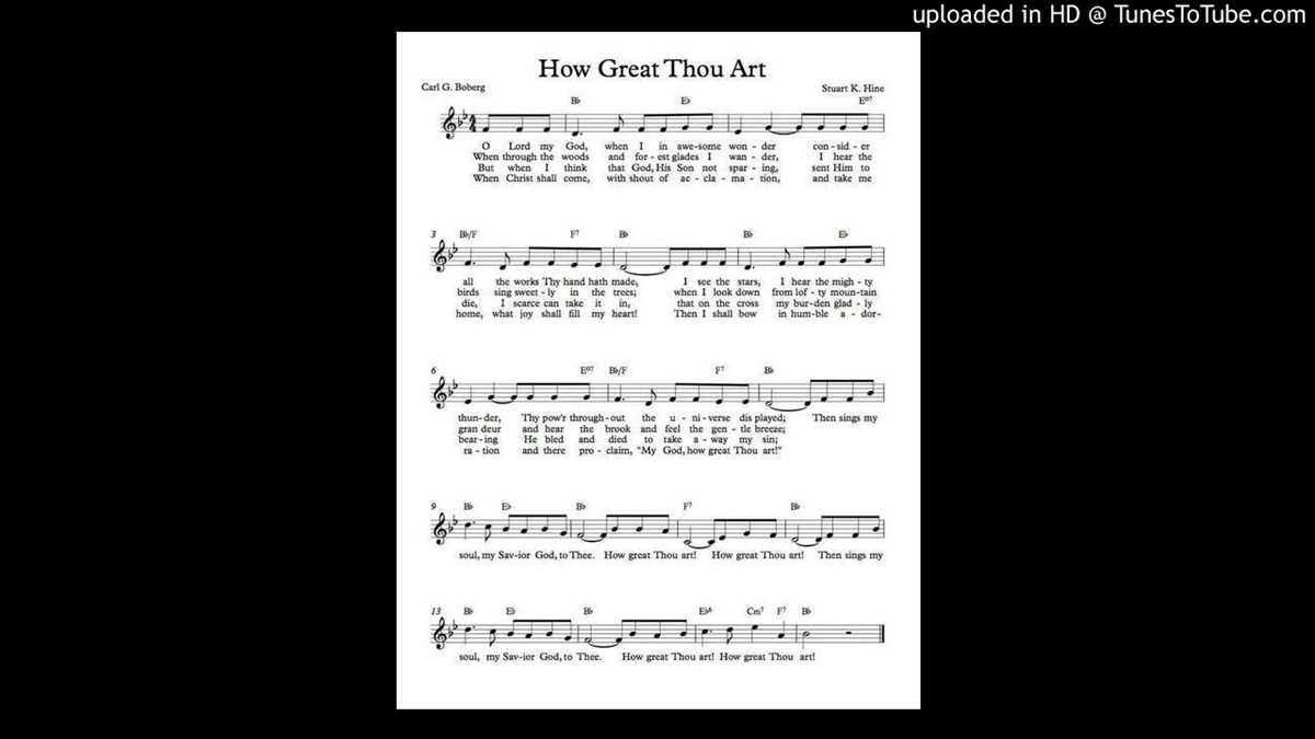 how great thou art printable lyrics