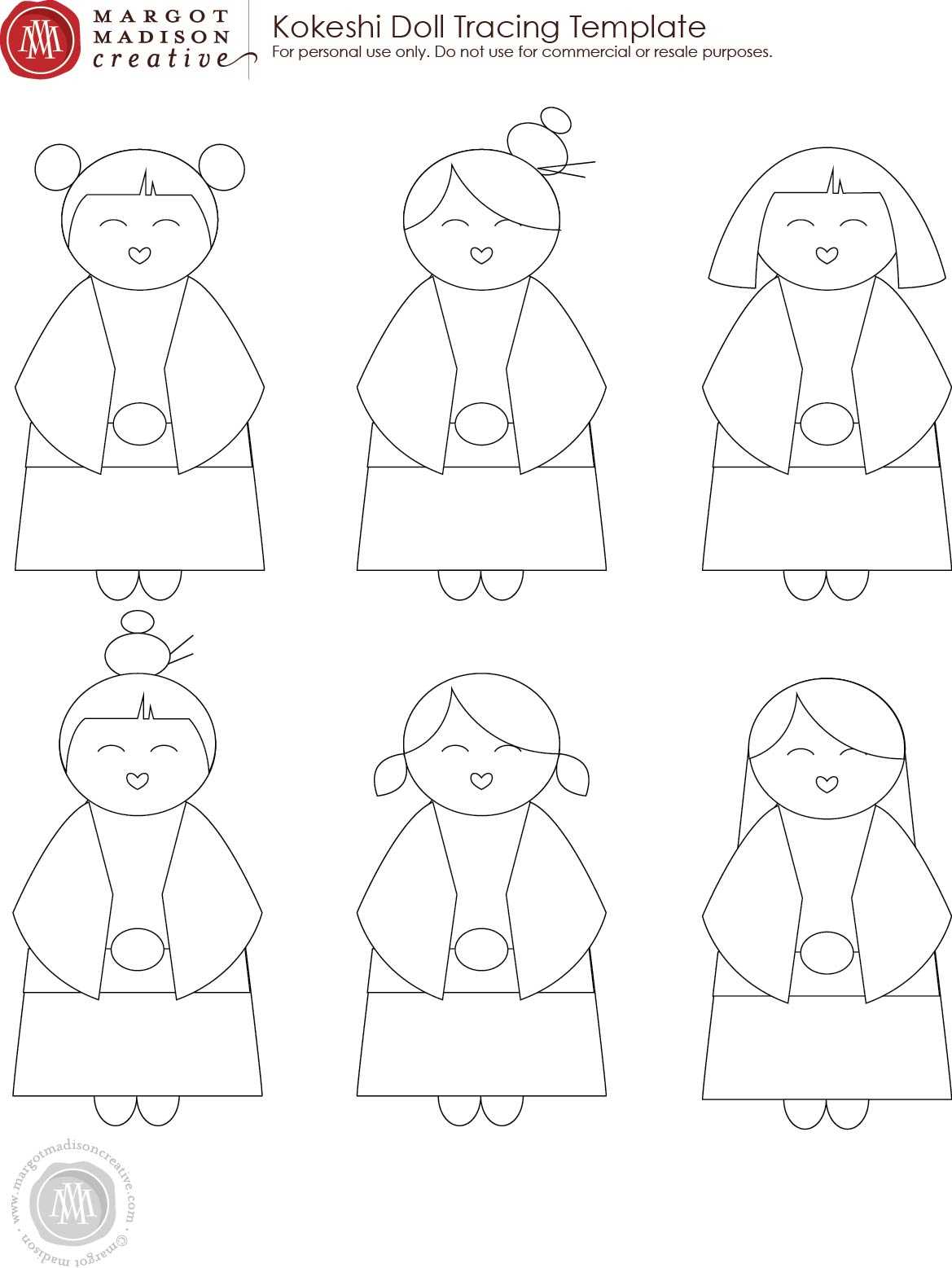 doll template printable