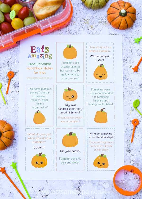 printable lunch notes