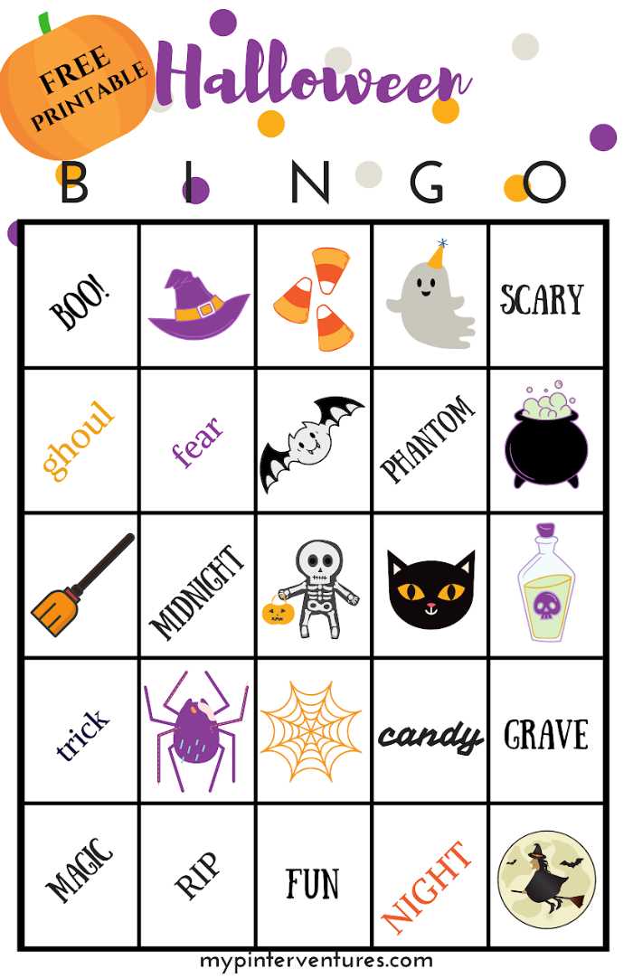 halloween printable bingo cards