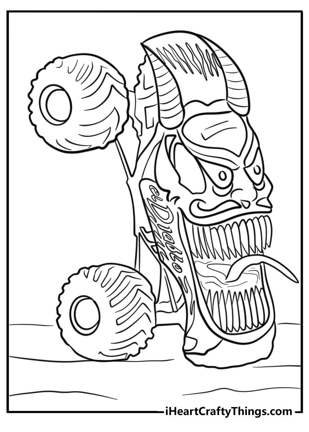 monster trucks coloring pages printable