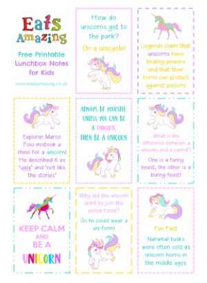 free printable lunchbox notes