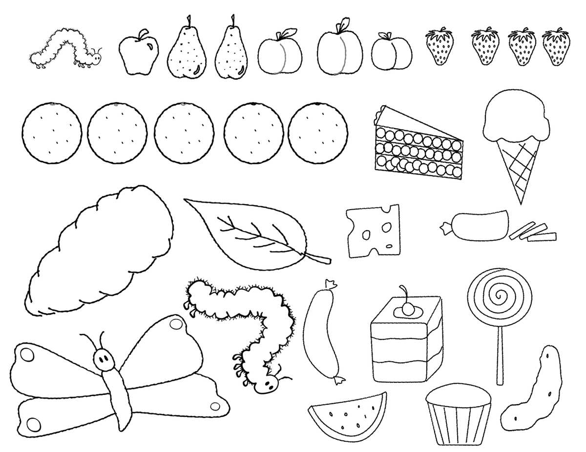 hungry caterpillar food printable