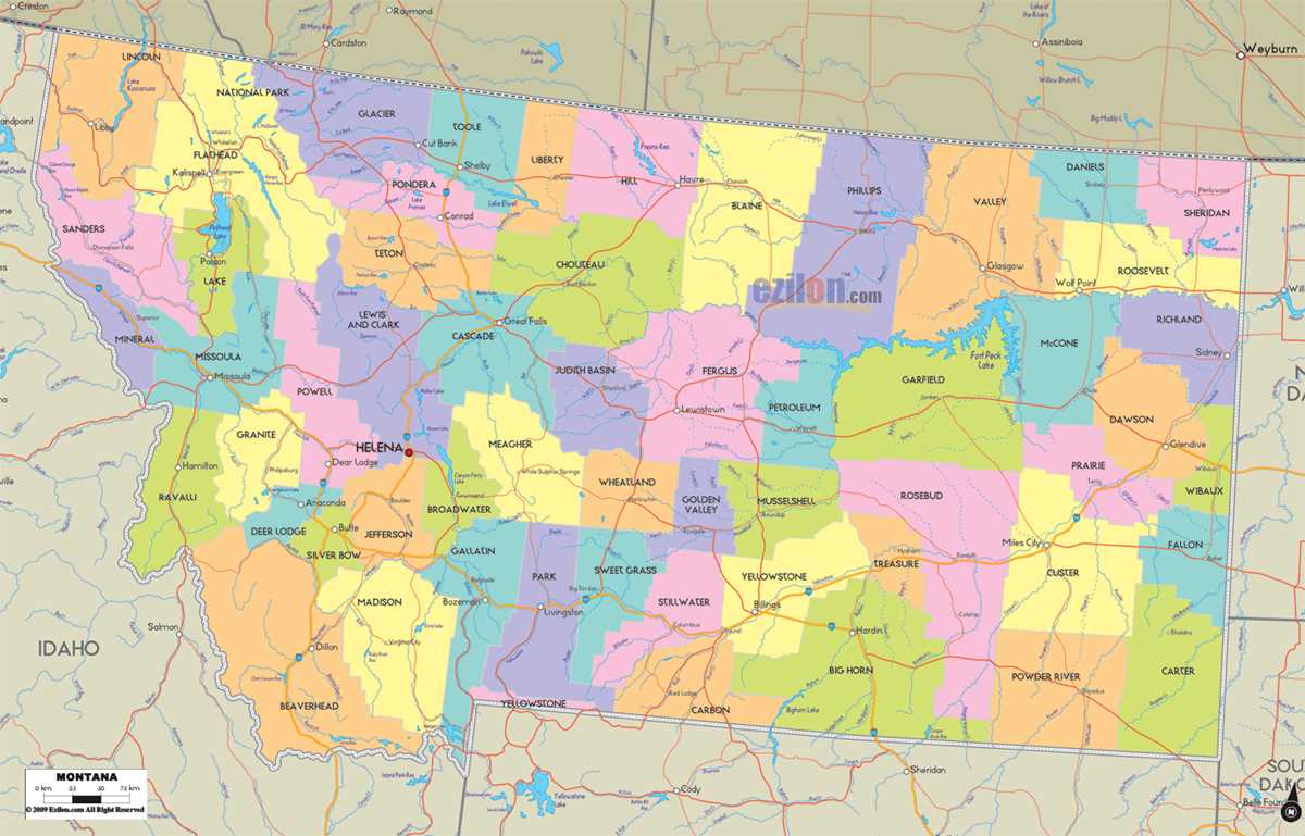 printable montana map